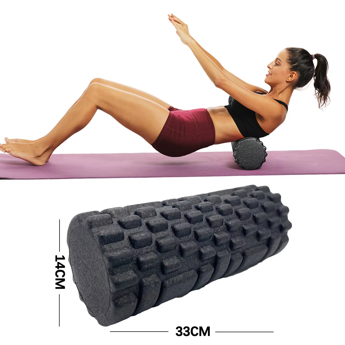 Home Pilates Yoga - 33cm EPP Solid Foam Massage Roller