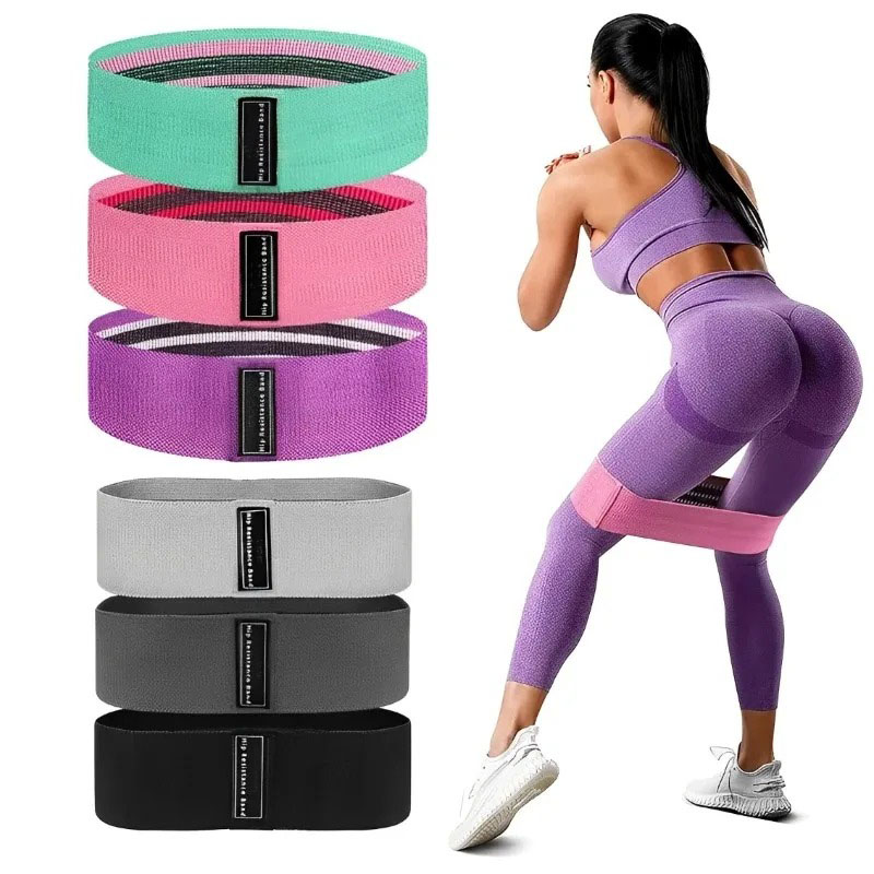 Pilates Yoga Board - 3Pcs Fabric Resistance Hip Booty Bands