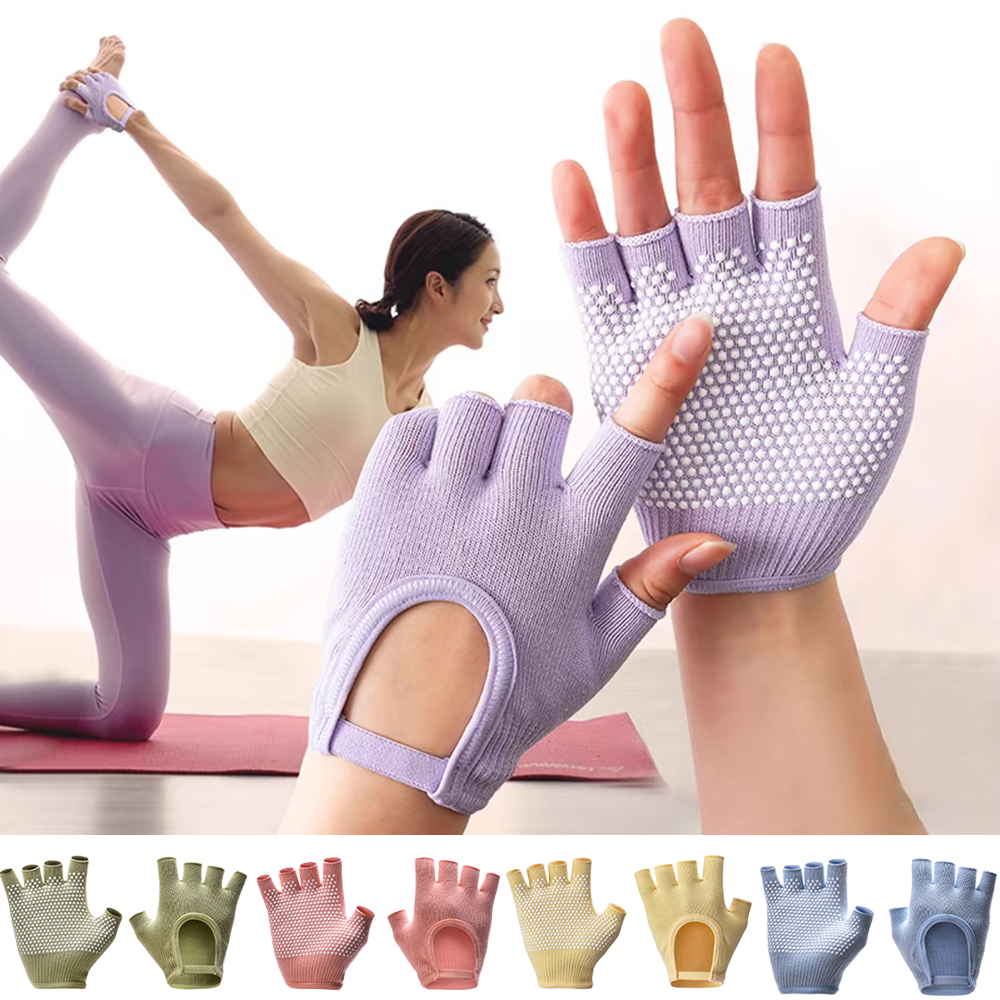 Pilates Yoga Aerial - 1Pair Half Finger Yoga Antislip Gloves