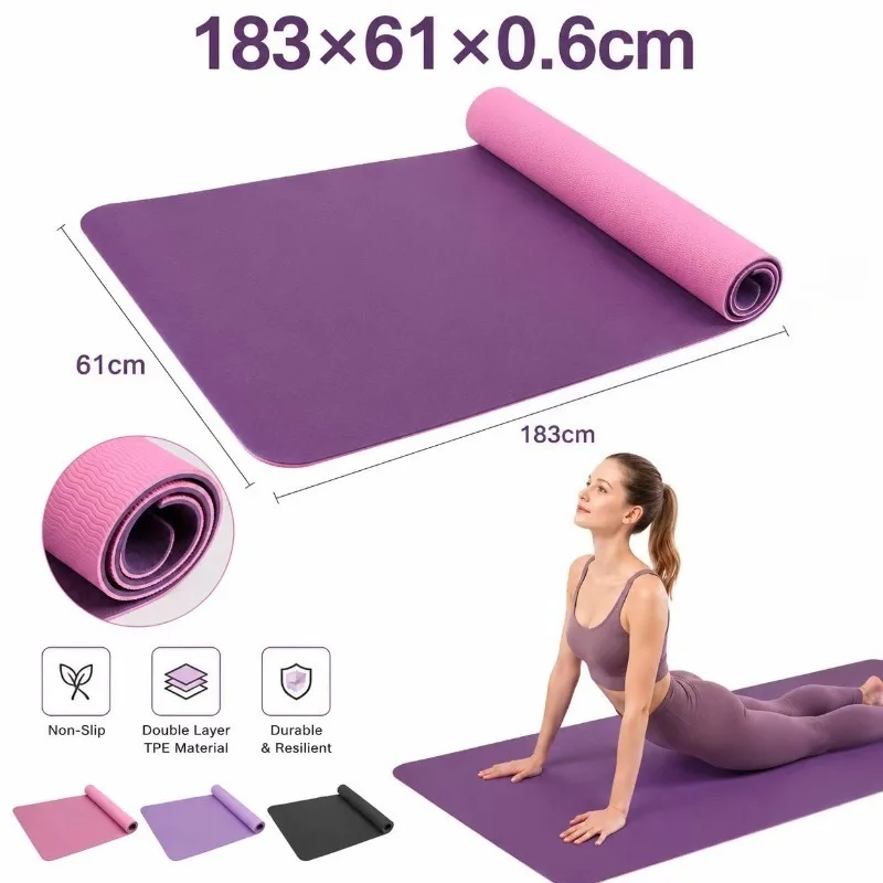Pilates Yoga Equipment - Yoga Mats Anti-slip Sport Fitness Mat