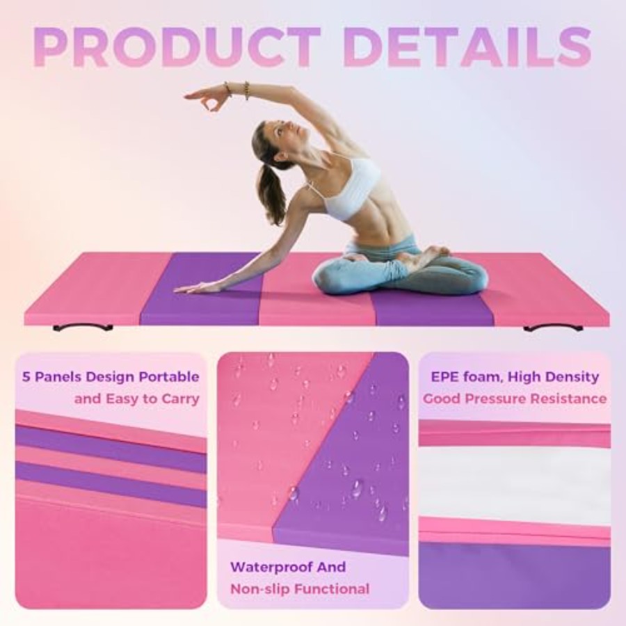 Folding Gymnastics Mat, Exerci - Pilates & Yoga Unleashed International Academy Yonkers recensione e prezzo