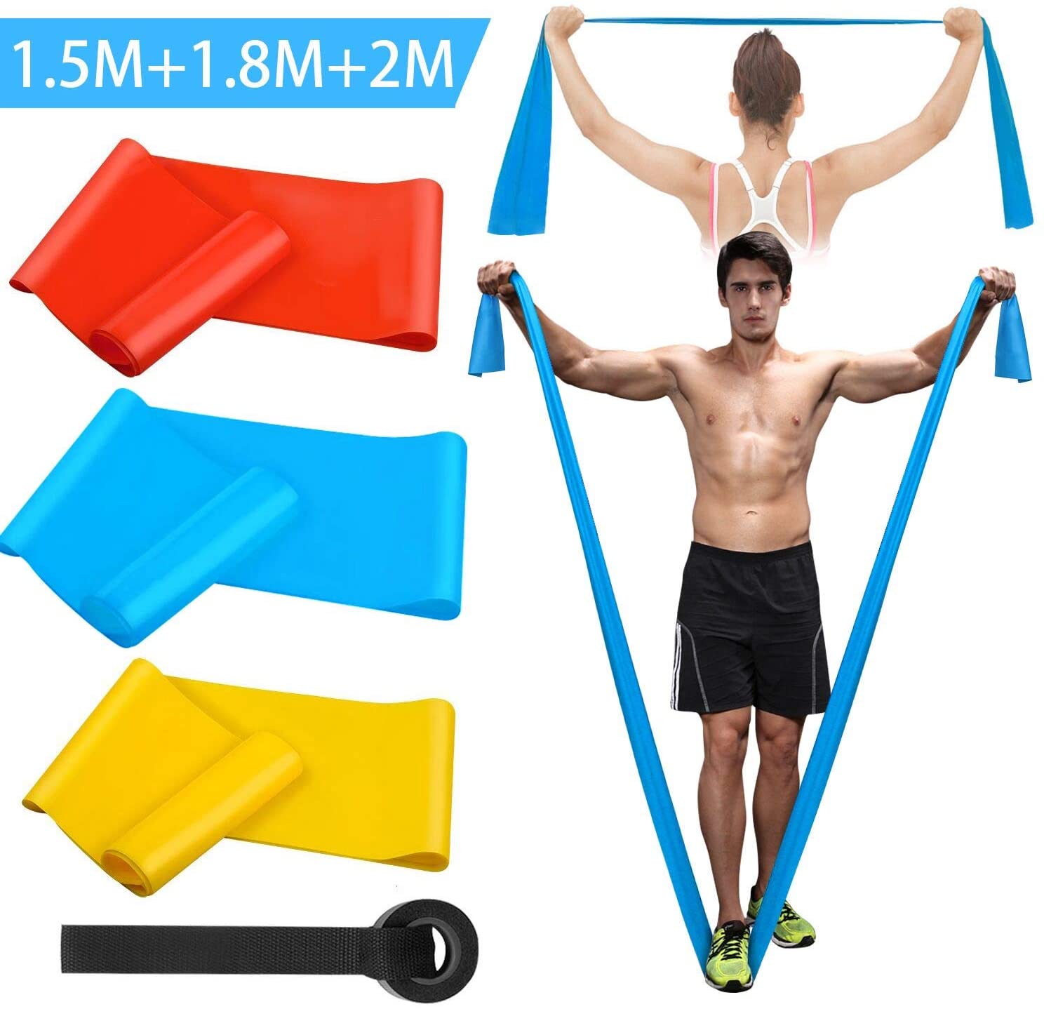 Elastic Fitness Bands 3Pcs Res - Pilates Yoga Board recensione e prezzo