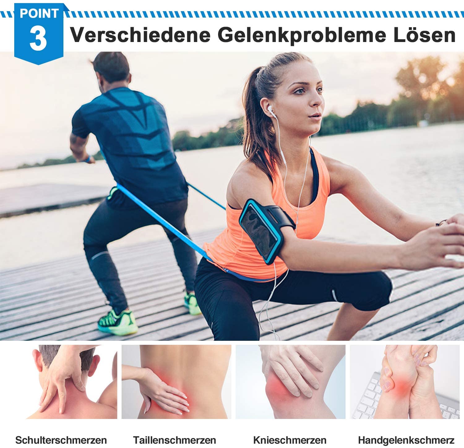 Elastic Fitness Bands 3Pcs Res - Pilates Yoga Board recensione e prezzo