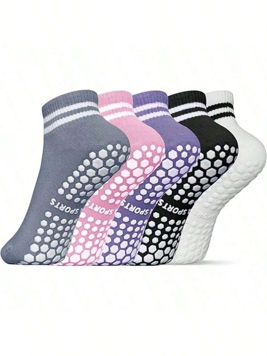 5 Pairs Women Double Stripe No - Pilates & Yoga Unleashed International Academy Yonkers recensione e prezzo