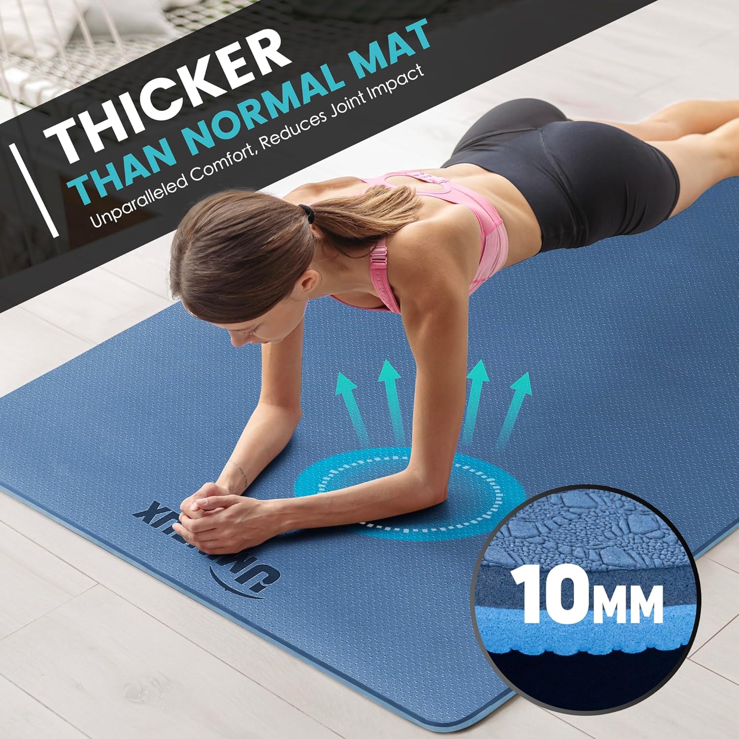 Large Yoga Mat 1/4 & 2/5 Inch  - Home Pilates Yoga recensione e prezzo