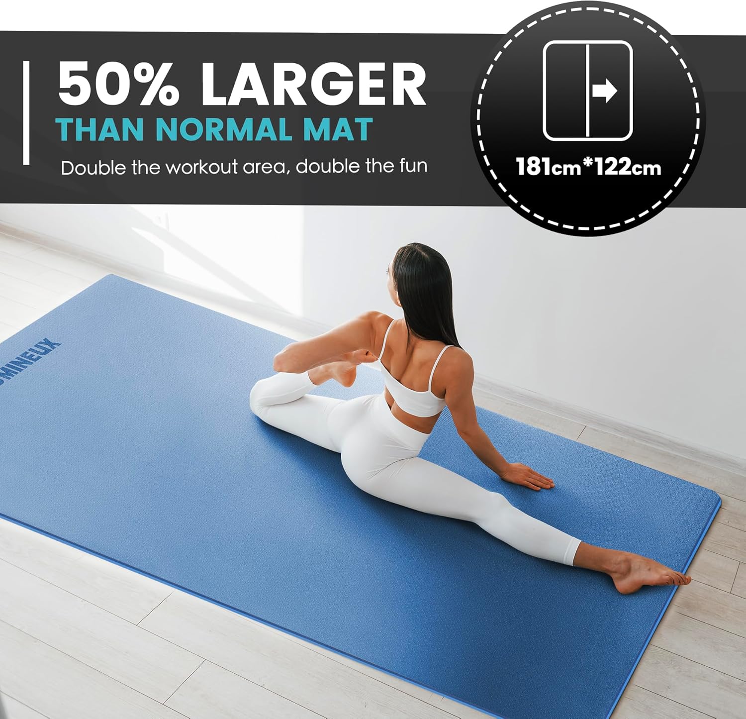 Large Yoga Mat 1/4 & 2/5 Inch  - Home Pilates Yoga recensione e prezzo