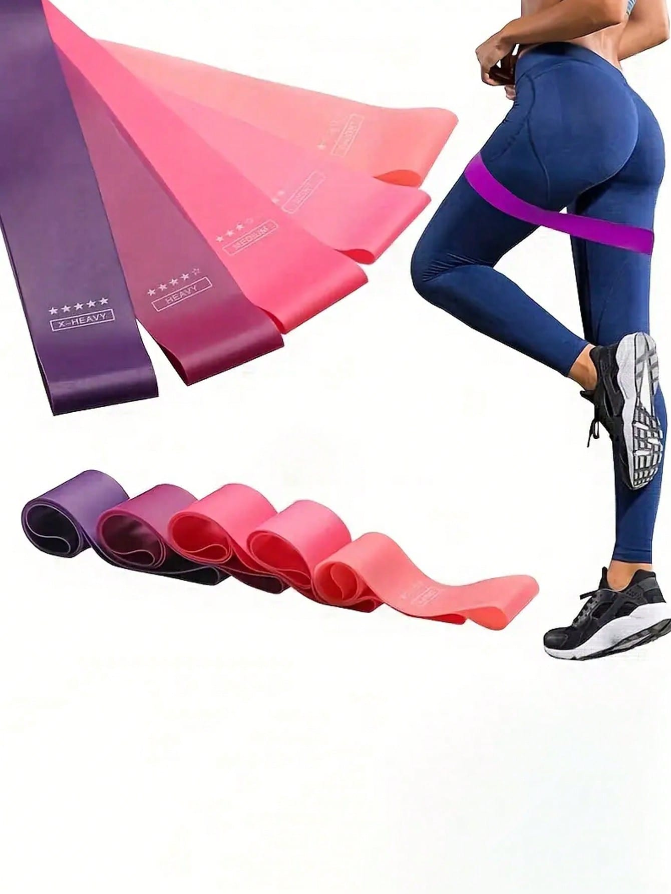 1pc/5pcs Yoga Resistance Bands - Pilates Yoga Workout At Home recensione e prezzo