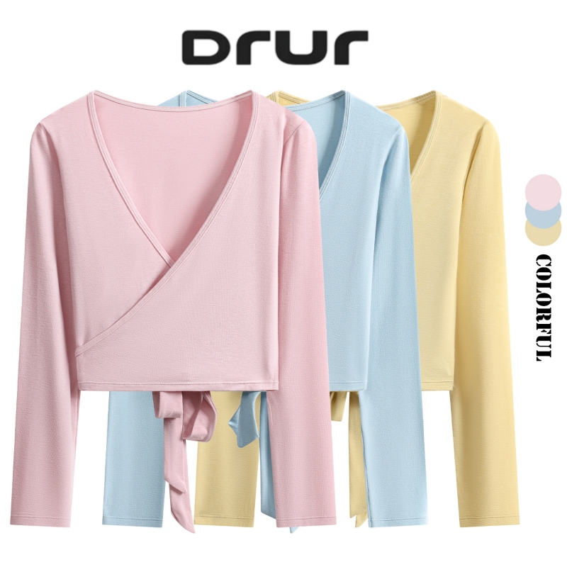 DRUR Long Sleeve Wrap Yoga Top - Pilates V Yoga recensione e prezzo