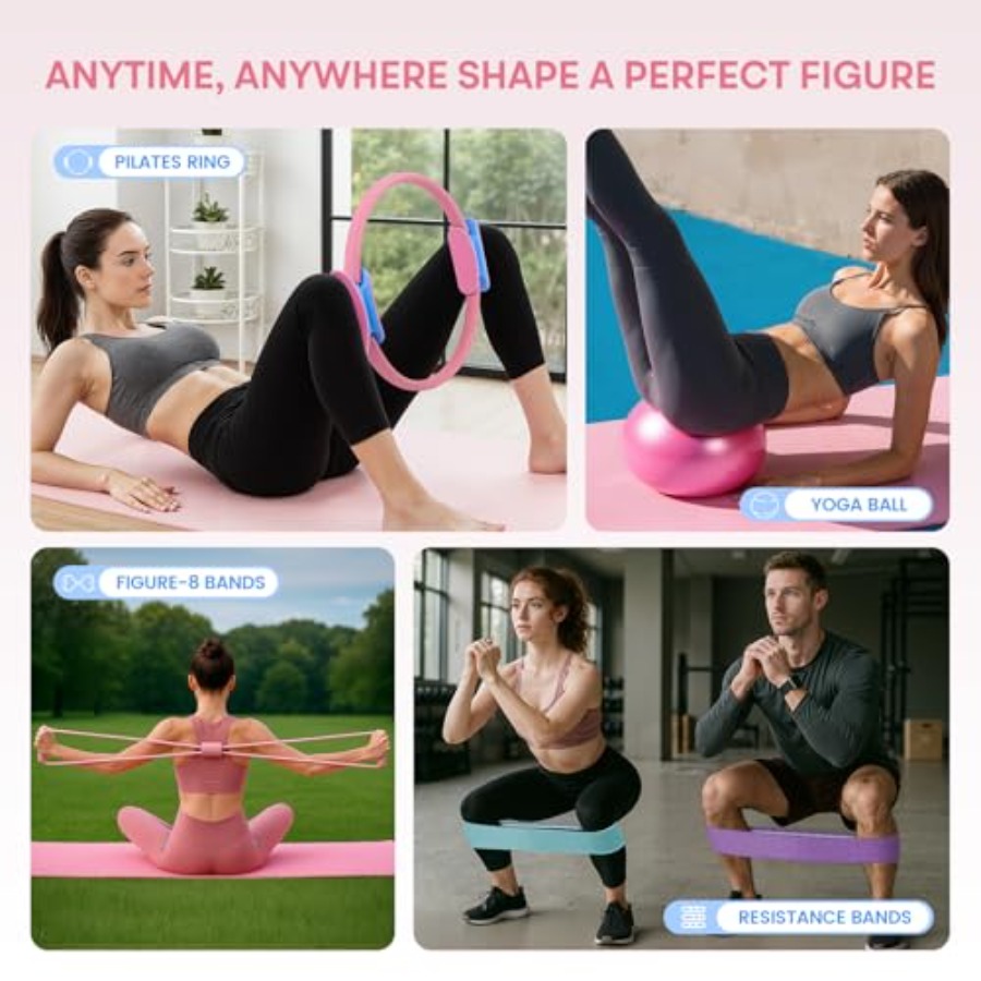 Pilates Ring Equipment Kit at  - Pilates Yoga Workout At Home recensione e prezzo