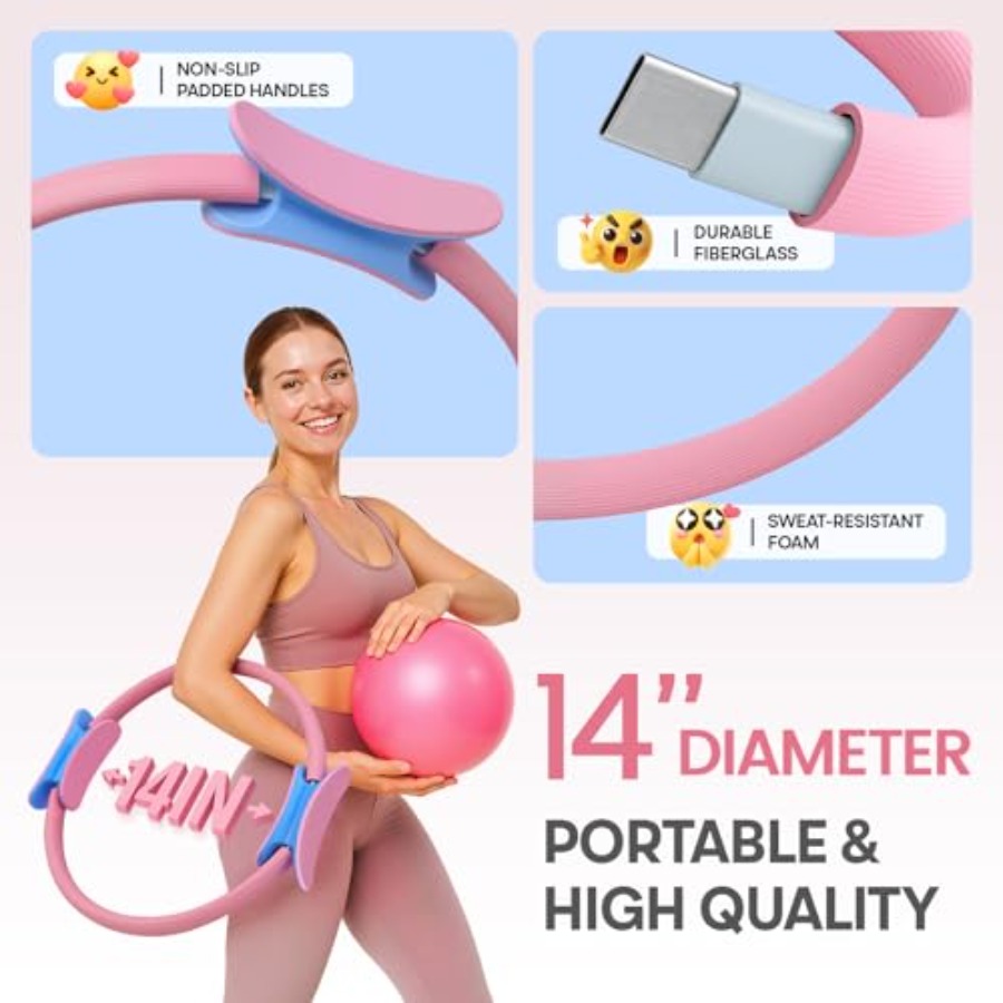 Pilates Ring Equipment Kit at  - Pilates Yoga Workout At Home recensione e prezzo