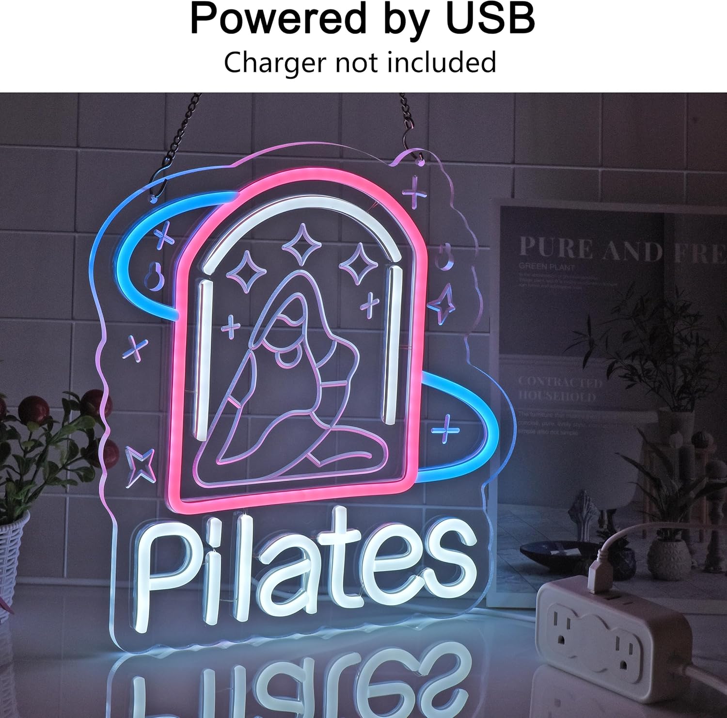 Pilates Neon Sign Art Wall Lig - Pilates Yoga Wellness recensione e prezzo